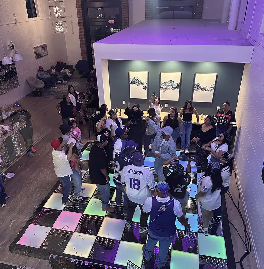 Event production Minneapolis with LED dance floor, LED screens, lighting, sound, DJ and LED robot shows for weddings, quinceaneras, corporate and cultural events in Minnesota.