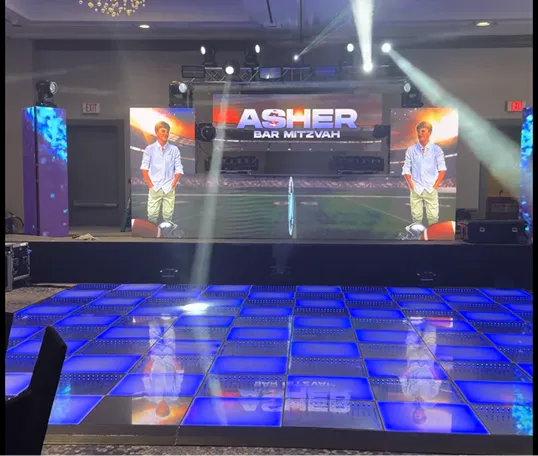 event production minneapolis led dance floor led screens lighting sound dj led robot wedding quinceanera corporate events bar mitzvah